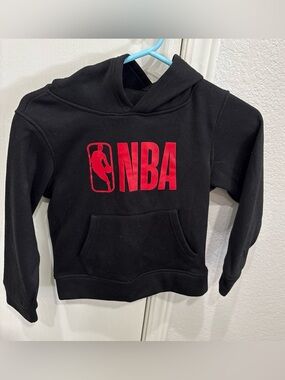 NBA Black Hoodie with Red Logo for Kids
